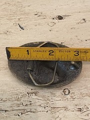 Vintage Spirit of ‘96 B.A.S.S Brass Color Belt Buckle Oval Bass Fishing USA