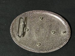 Belt Buckle « The State of Texas » with Rhinestones Large Metal, Silver & Bright