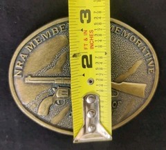 NRA ~ National Riffle Association /John Wayne Belt Buckle « Gunslinger » Design
