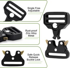 2 Pack Metal Duty Belt Buckles Replacement, 1 Inch Metal Buckle Clip