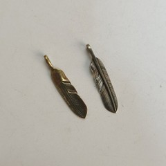 40*8mm Feather Charm Unique Pendants Jewelry Necklace DIY #SALES lot