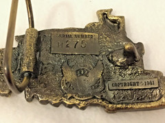 Train Belt Buckle The Great American Buckle Company Locomotive 1981 Vintage