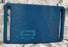 GRIP6 BELT BUCKLE – JEEP TIRE TRACKS – MILLED BLUE – 1.5 INCH WIDE