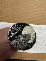 Vintage Howling Wolf Belt Buckle
