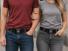 CRIOS Branding Belt Unisex Aluminium Buckle Boomer Generation Aluminium