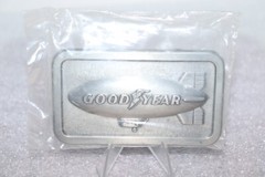 Vintage 1974 The Goodyear Blimp Tire & Rubber Co Pewter Belt Buckle