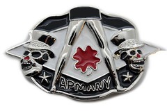Men / Women Belt Buckle Silver Metal Skull Skeleton APMANY Colver Leaf Sexy Legs