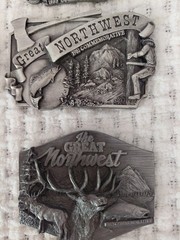 Siskiyou Lot of 8 Great Northwest Limited Edition Vintage Silver Belt Buckles