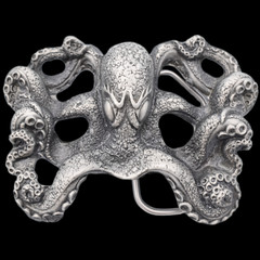 Octopus Deep Sea Creature Nautical Belt Buckle