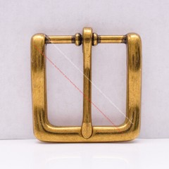 CLASSIC BRASS PLATED SINGLE PRONG PIN LEATHERCRAFT BELT BUCKLE REPLACEMENT 35MM