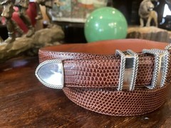 Horst Schrader James Reid Style Sterling Silver Belt Buckle 35-37-1.25-1”🦎✅