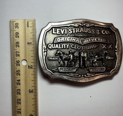 Levis Limited Edition Belt Buckle Levi Strauss Two Horse Brand San Francisco