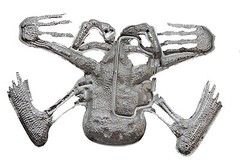 Men Western Belt Buckle Silver Metal Bling Skeleton Skull Big UFO Goth Emo