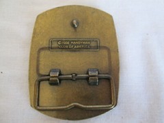 Handyman Club of America Belt Buckle Life Member Brass Vintage 1996 NICE