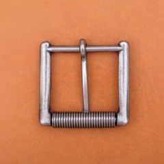 Heavy Strong Solid Antique Silver Prong Pin Roller Buckle For Veg Leather Belt