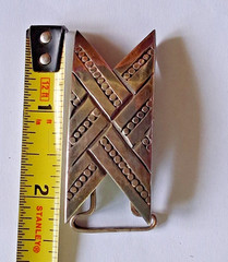 STERLING SILVER 980 TAXCO MEXICO HANDCRAFTED ARTISAN BELT BUCKLE VINTAGE – 20 GR