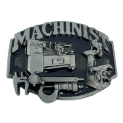 MACHINIST METAL WORKER TRADES SOLID PEWTER BELT BUCKLE BUCKLES