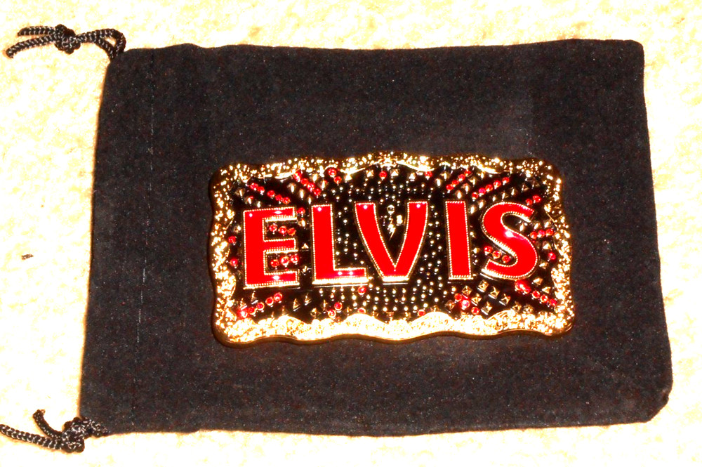 rare soldout elvis presley movie belt buckle as worn by baz luhrmann