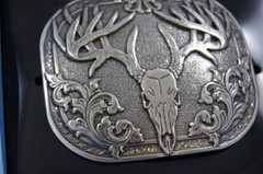 Nocona Western Buck Deer Skull Belt Buckle 37984
