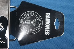 Ramones Belt Buckle Rock Band Square Photo Black Enamel Silver Metal 2006 New