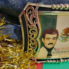 Jesus Malverde Western Belt Buckle Handcrafted Zinc Alloy Accessory For Men