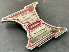 TAPOUT Logo Silver Tone & Red MMA Mixed Martial Arts Promo Belt Buckle Y2K