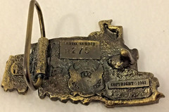 Train Belt Buckle The Great American Buckle Company Locomotive 1981 Vintage
