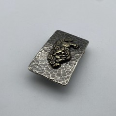 Vintage Old Silver Buckle,Mythology Kirin- Auspicious Beast,Belt Hardwares