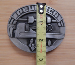 Plumber Tradesman Commemorative Belt Buckle Wrench Pipecutter