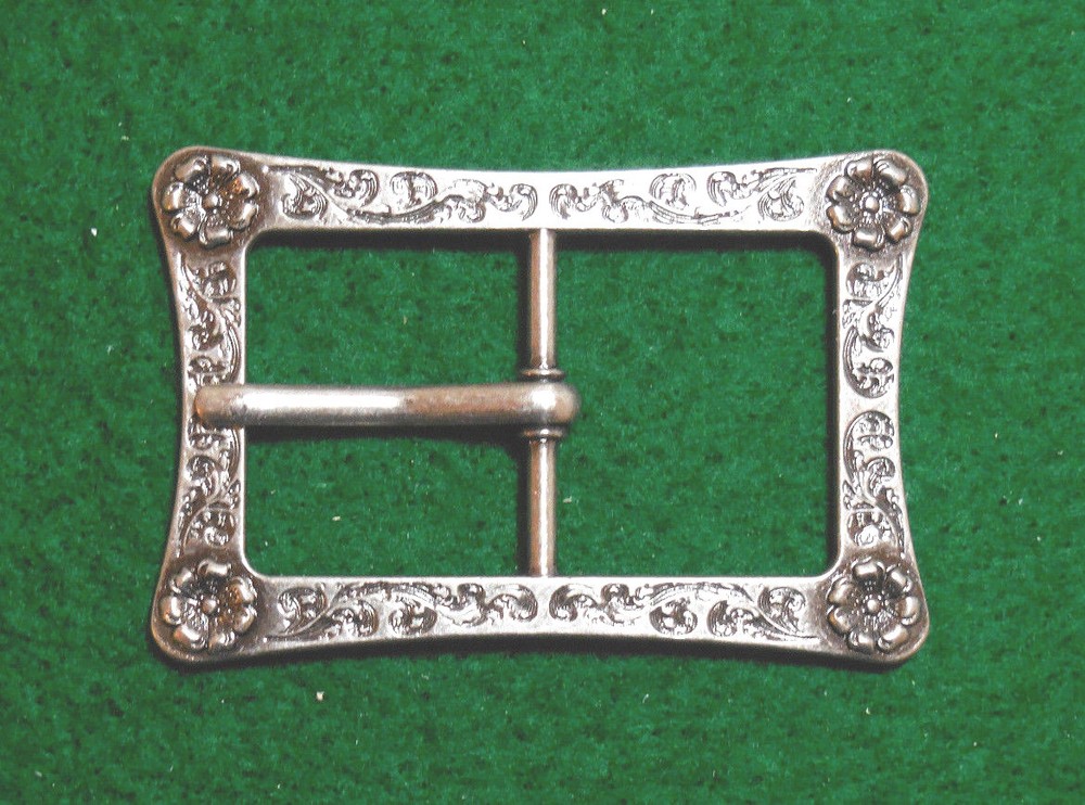 WESTERN STYLE BELT BUCKLE FOR 1&Prime; WIDE BELTS FLORAL DESIGN