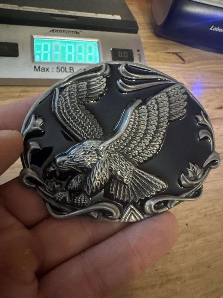 Bald Eagle Motorcycle Belt Buckle Cowboy Rodeo Collector American USA Patriot