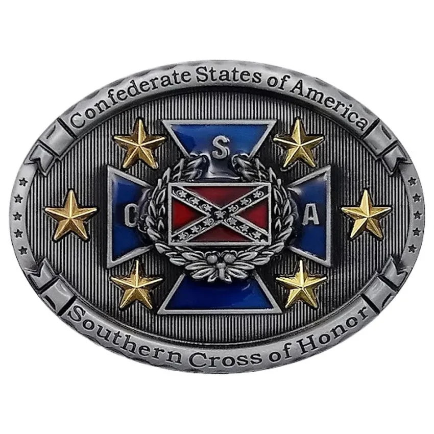 Sothern Cross Of Honor Metal Belt Buckle SCA Blue Cross