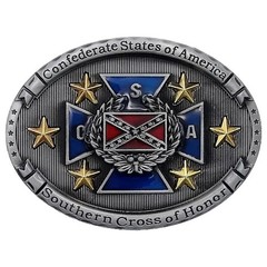 Sothern Cross Of Honor Metal Belt Buckle SCA Blue Cross
