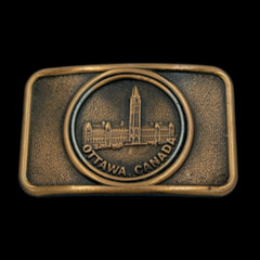 OTTAWA ONTARIO CANADA CANADIAN PARLIAMENT MAPLE LEAF BELT BUCKLE BOUCLE CEINTURE