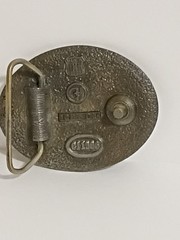 Men&rsquo;s Leather Belt Buckle Buck and Doe Deer