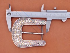 Huge Big Western Cowboy Rhinestone 3 PCS Set Leather Belt Buckle Fit 40mm Strap