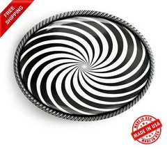 Hypnotic Belt Buckle – Sci-fi Spiral Optical Illusion Handmade Buckle – 558