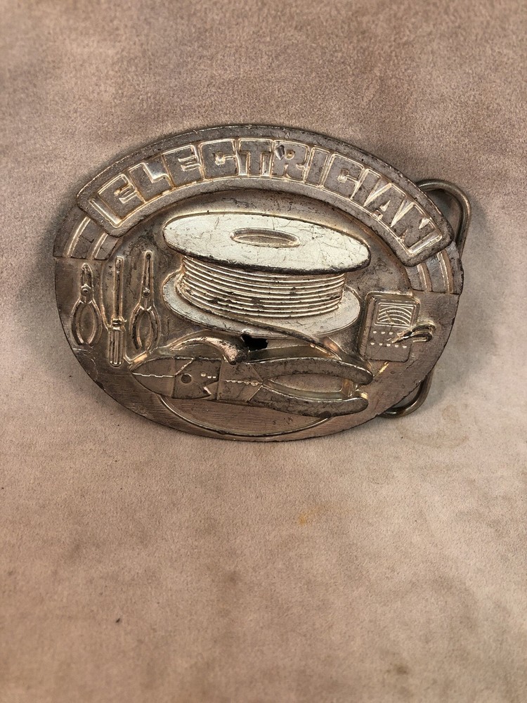 Siskiyou Buckle Co Belt Buckle Electrician 1992 Number E-6