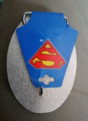 DC Comics SUPERMAN 3D Logo Metal/Enamel BELT BUCKLE!! RARE OOP!! GPGA DESIGNS!!!