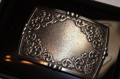 Ariat Western Buckle Rectangle Floral Silver A37060