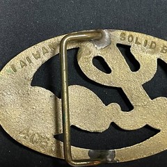 Lee Jeans Brass Belt Buckle 3 ½” x 2” Solid Brass 4060