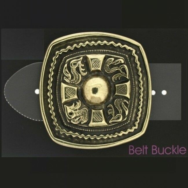Celtic Belt Buckle Brass Dragon Shield Interchangeable Buckle GS5109