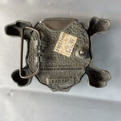 Skull Buckle 3in Tall 2.5in Wide Metal