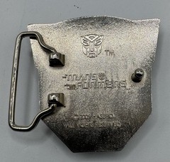 Hasbro Transformers Autobot Logo Metal Belt Buckle Silver Red Blue Vintage