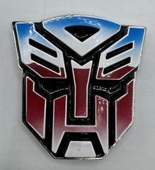 Hasbro Transformers Autobot Logo Metal Belt Buckle Silver Red Blue Vintage