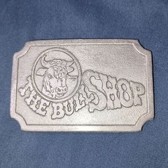 Mens Vintage Hit Line USA « The Bull Shop » Pewter Belt Buckle