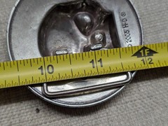 vintage WILLIE G belt buckle HARLEY DAVIDSON chrome metal SKULL motorcycle Y2K