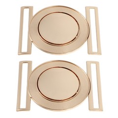 2 Pcs Metal Decorative Buttons Waist Buckle Belt Accessory Women&rsquo;s Boy Buckles
