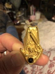 Rare Vintage Six Shooter gun, boot button cover