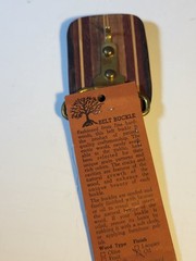 Wooden Belt Buckle Handmade In USA By The Button Tree. Vintage.